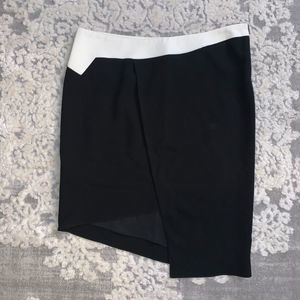 Helmut Lang Office Black&white Asymmetrical skirt